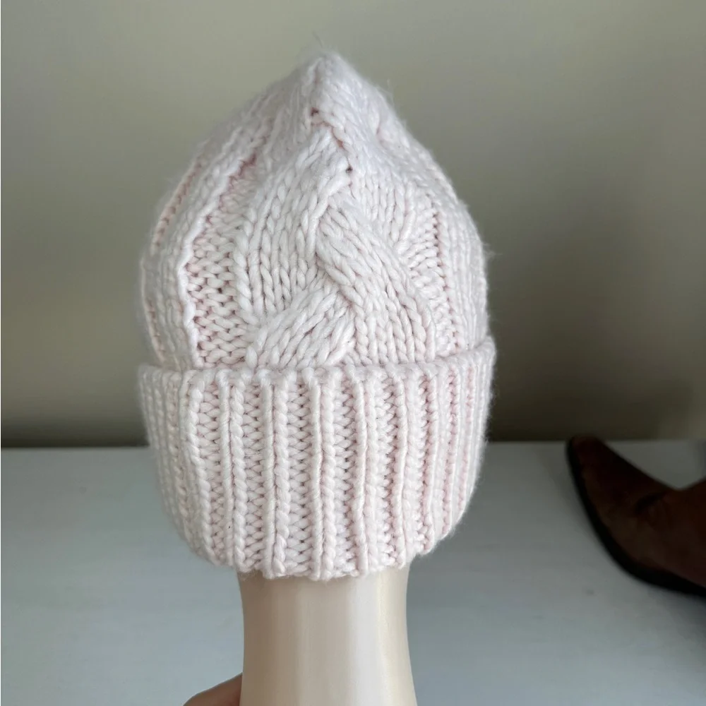 Michael Kors Cable Knit Beanie Hat Light Pink Pastel